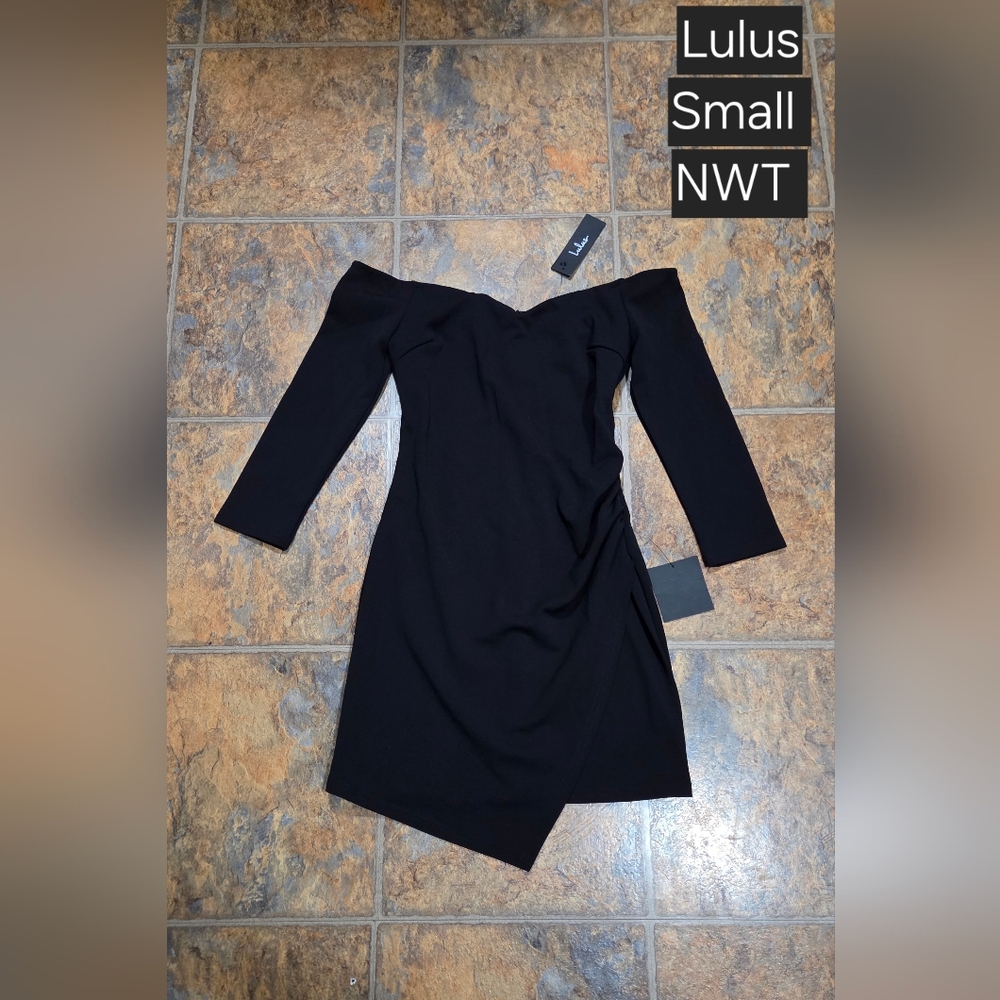 Lulu's Classic Black Off-Shoulder Dress